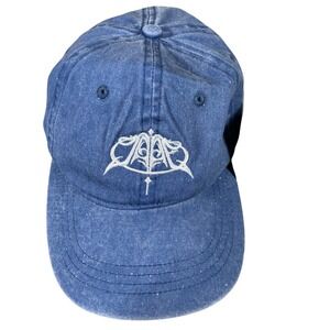 Academy Fits Auspice Maria Washed‎ Blue Cotton Adjustable Baseball Cap Hat NWT